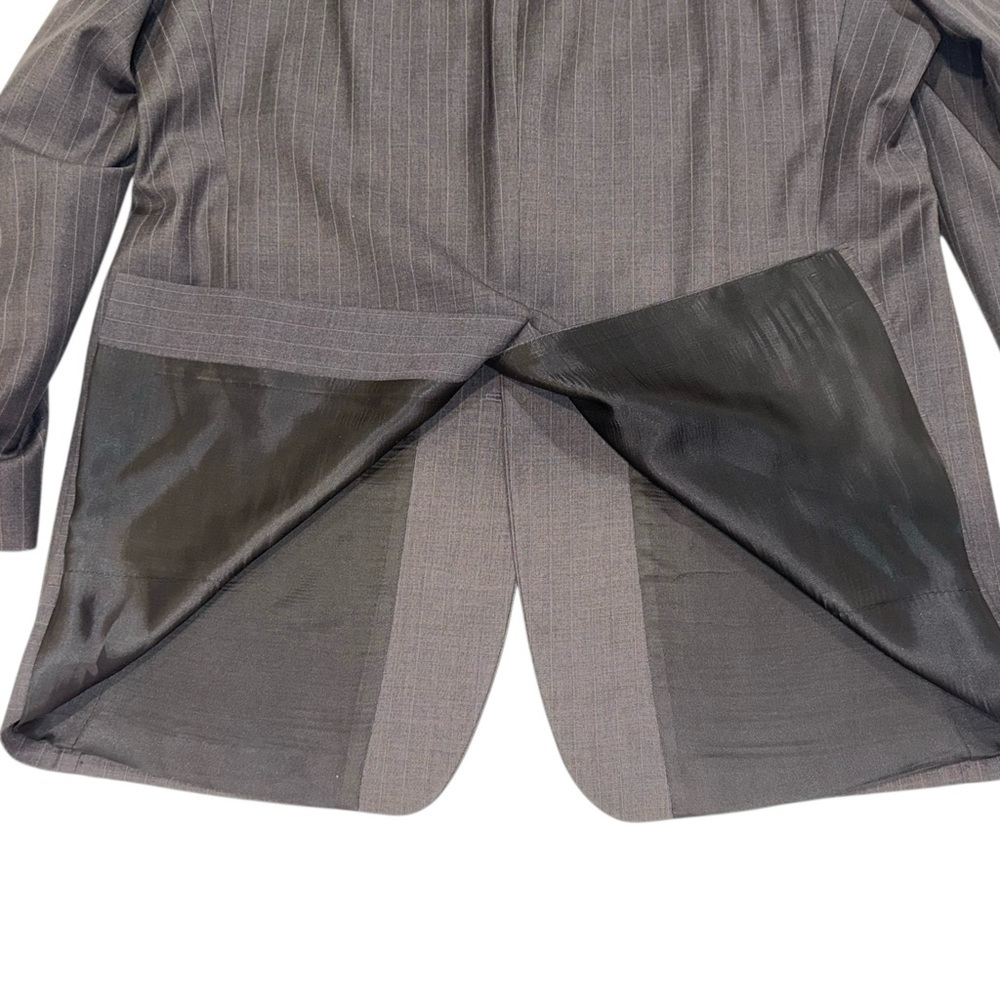 Ralph Lauren LRL 2-Pc Suit Pure Wool Made in Canada Grey Striped 44L / 38x30 - Picture 5 of 16